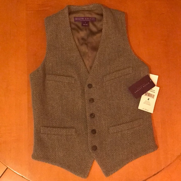 ralph lauren tweed vest
